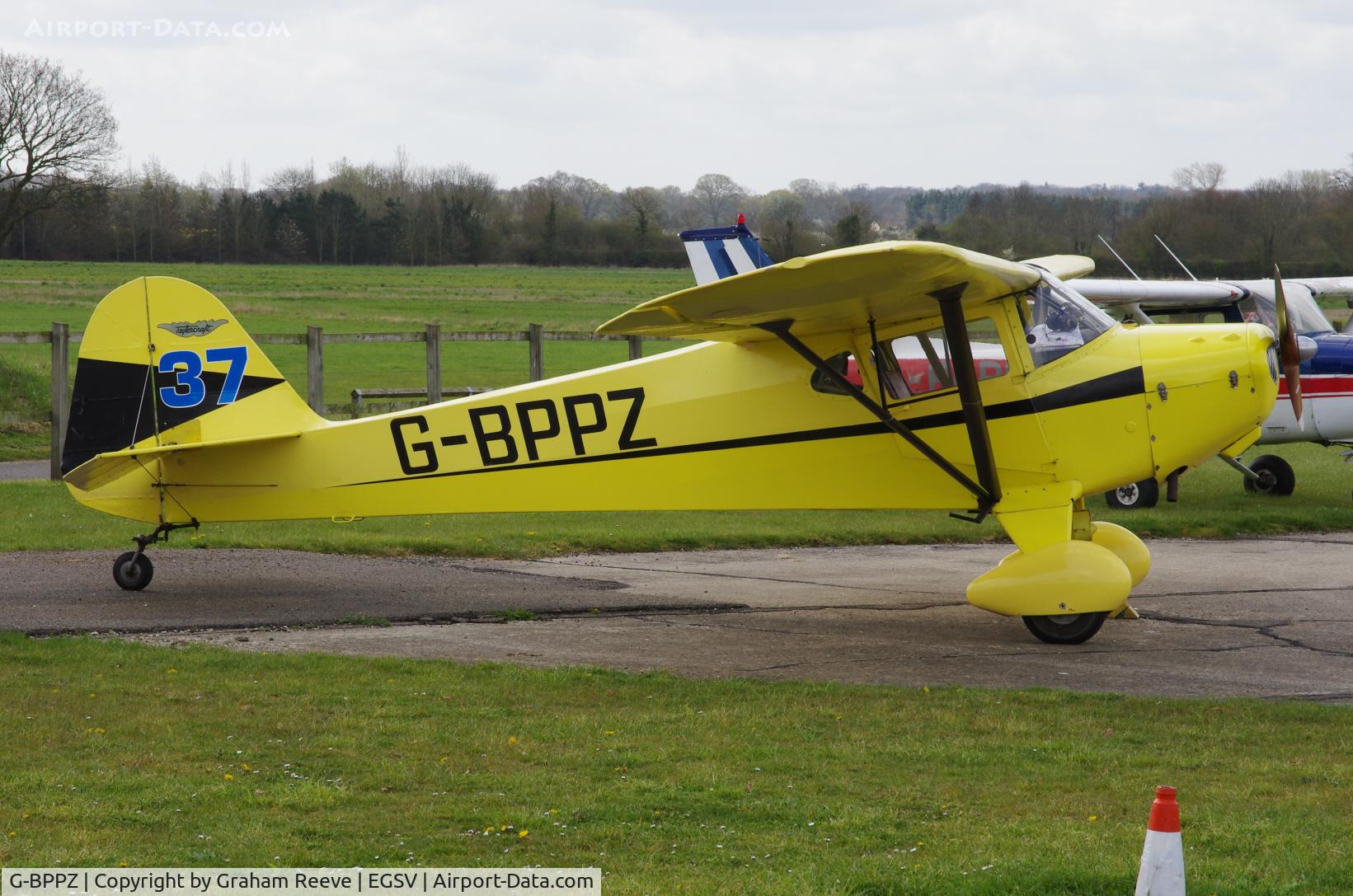 G-BPPZ, 1946 Taylorcraft BC-12D Twosome C/N 7988, Parked at Old Buckenham.