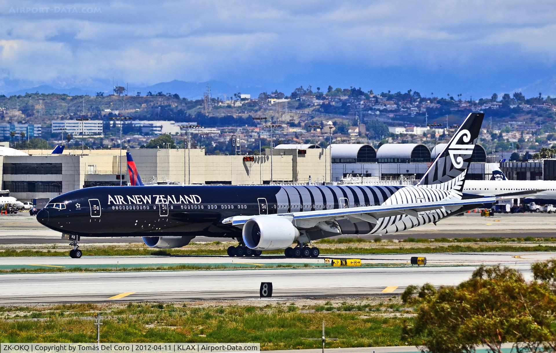 ZK-OKQ, 2011 Boeing 777-306/ER C/N 40689, ZK-OKQ Air New Zealand Boeing 777-319/ER (cn 40689/984)

Los Angeles International Airport (IATA: LAX, ICAO: KLAX, FAA LID: LAX)
TDelCoro
April 11, 2012
