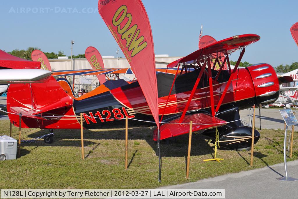 N128L, Waco YMF-F5C C/N F5C-8-128, Static exhibit at 2012 Sun N Fun