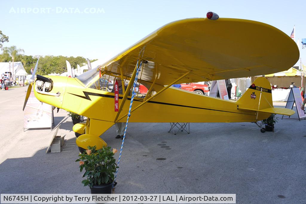 N6745H, 1946 Piper J3C-65 Cub C/N 19958, Static exhibit at 2012 Sun N Fun