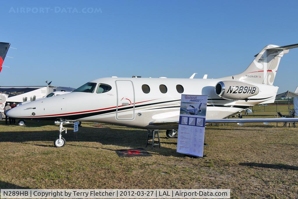N289HB, 2012 Hawker Beechcraft 390 Premier 1A C/N RB-289, Static exhibit at 2012 Sun N Fun