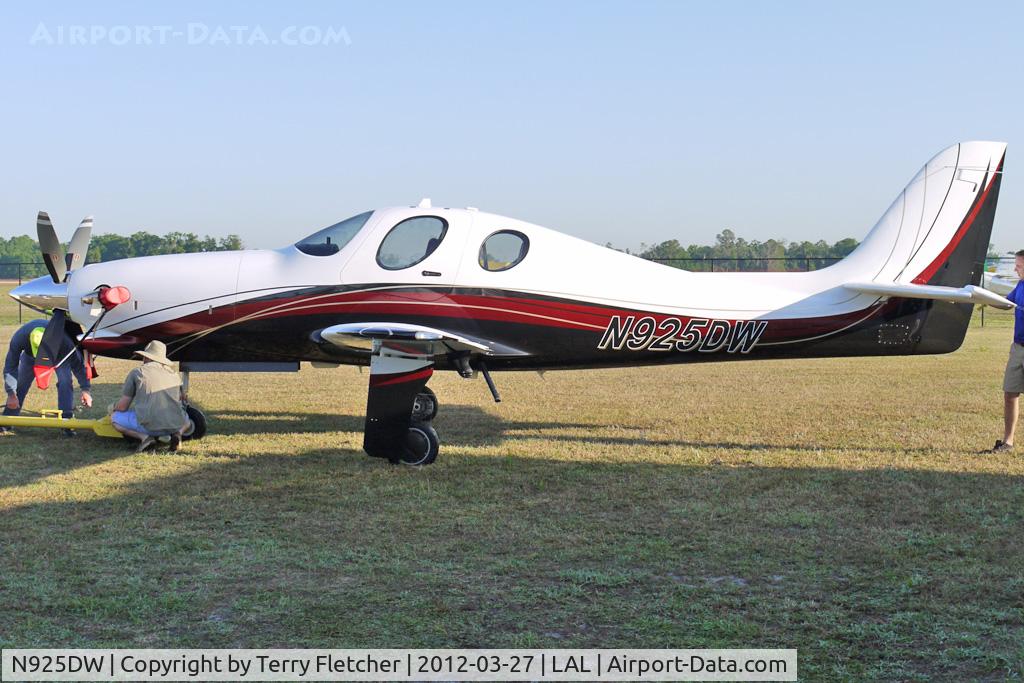 N925DW, 2011 Lancair Evolution C/N EVO-018, Static exhibit at 2012 Sun N Fun