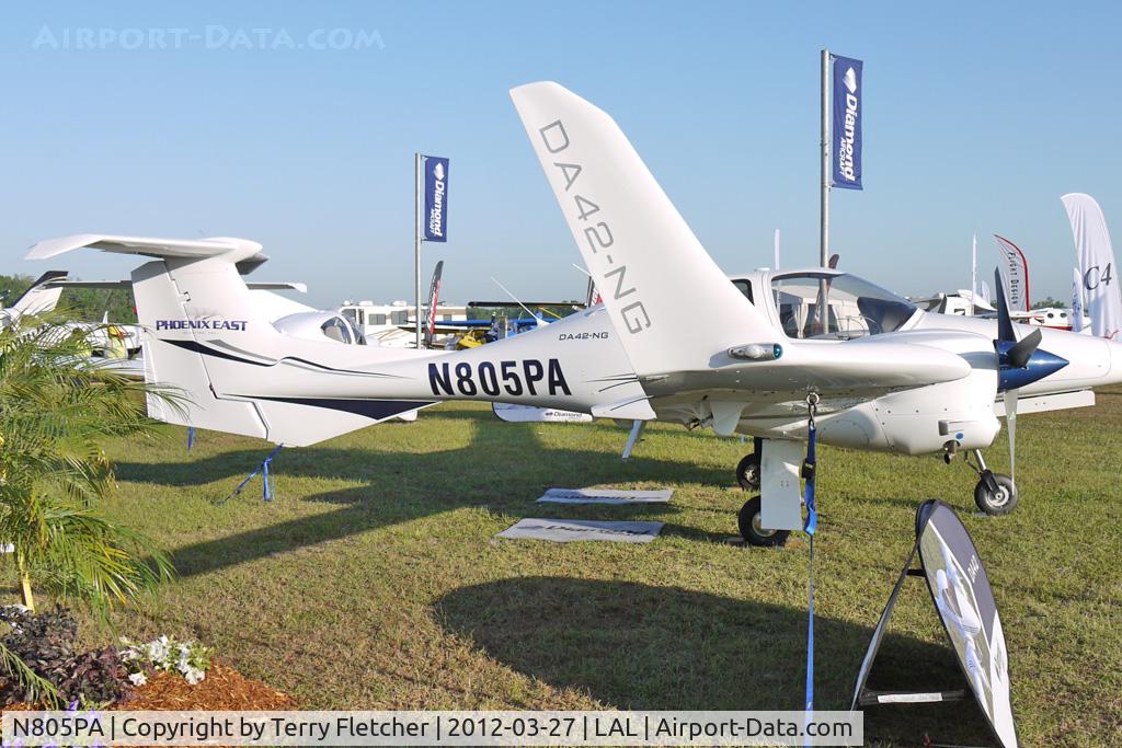 N805PA, 2008 Diamond DA-42 Twin Star C/N 42.321, Static exhibit at 2012 Sun N Fun