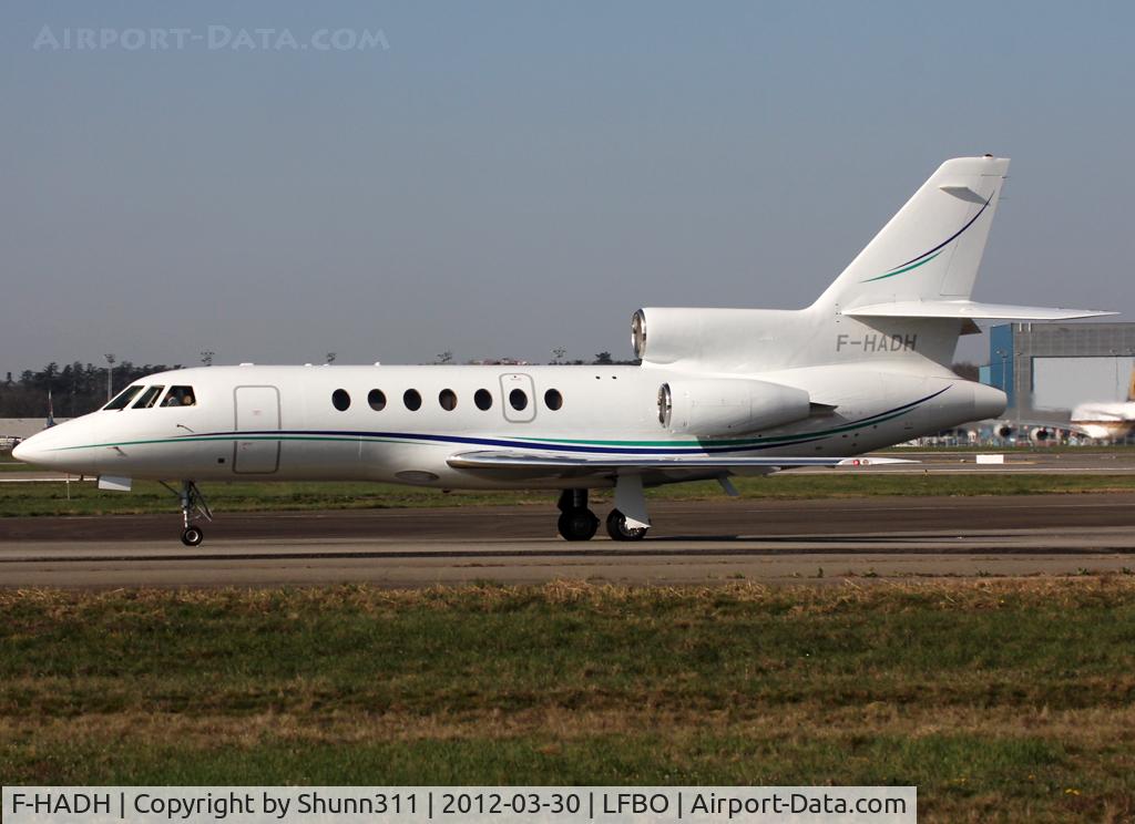 F-HADH, 1979 Dassault Falcon 50 C/N 011, Taxiing to the General Aviation area...
