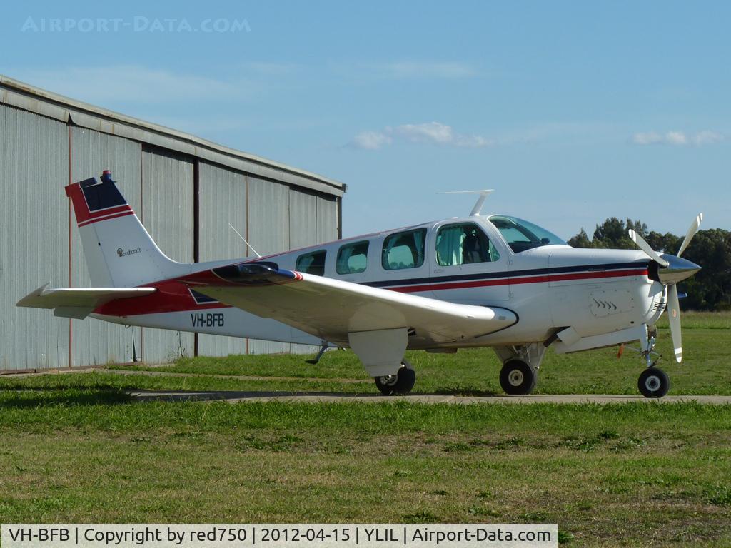 VH-BFB, 1975 Beech A36 Bonanza 36 C/N E-730, Bonanza VH-BFB at Lilydale