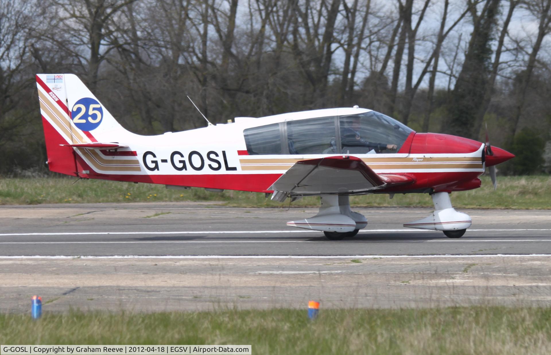 G-GOSL, 1990 Robin DR-400-180 Regent Regent C/N 1974, Just landed.