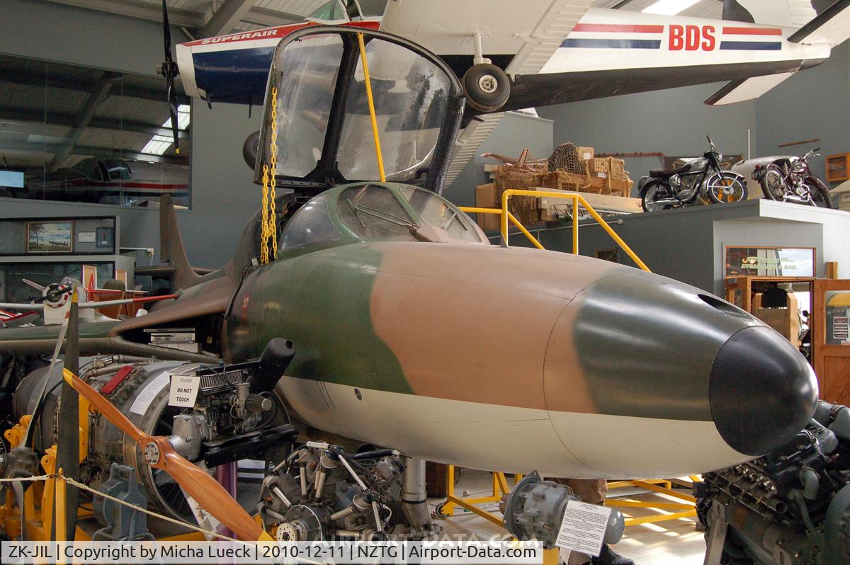 ZK-JIL, Hawker Hunter FR.74S C/N 41H/688080, Hawker Hunter FR74A, preserved at the Classic Flyers Museum, at the Tauranga airport