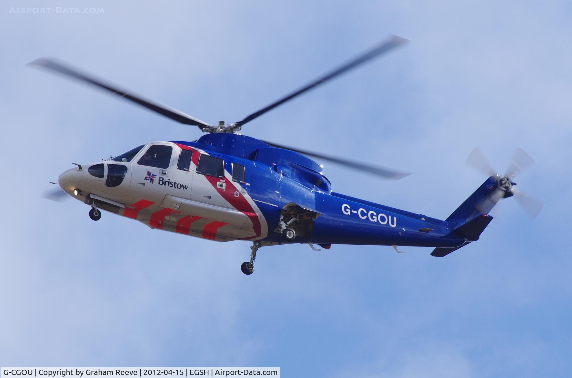G-CGOU, 2010 Sikorsky S-76C C/N 760780, About to land.