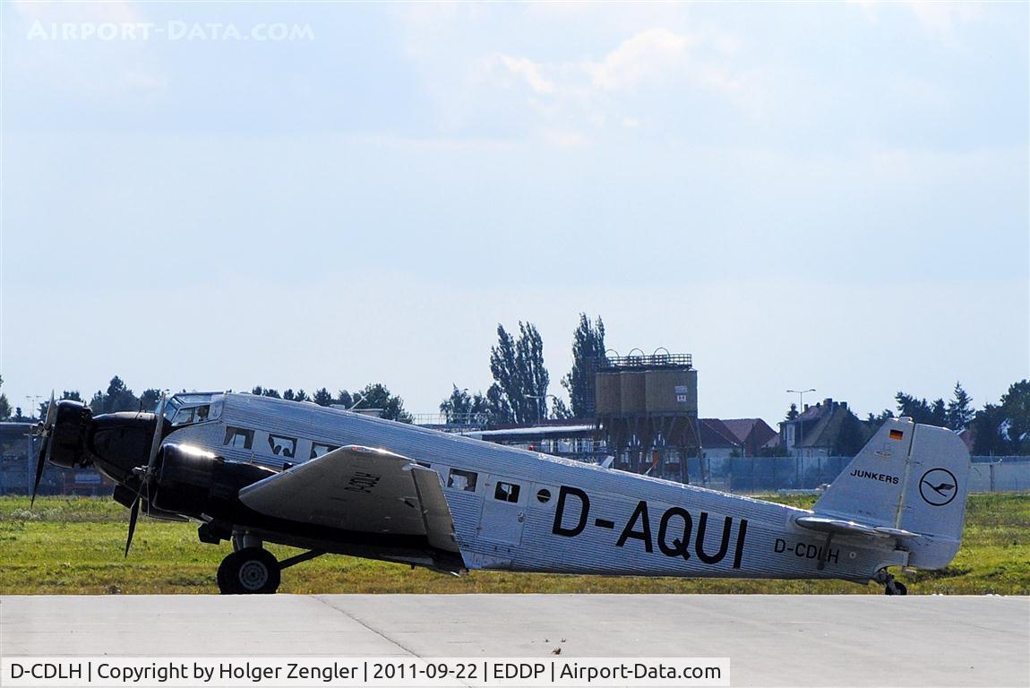 D-CDLH, 1936 Junkers Ju-52/3m C/N 130714, Leaving apron 1 for another pleasure flight over Leipzig/Halle area......