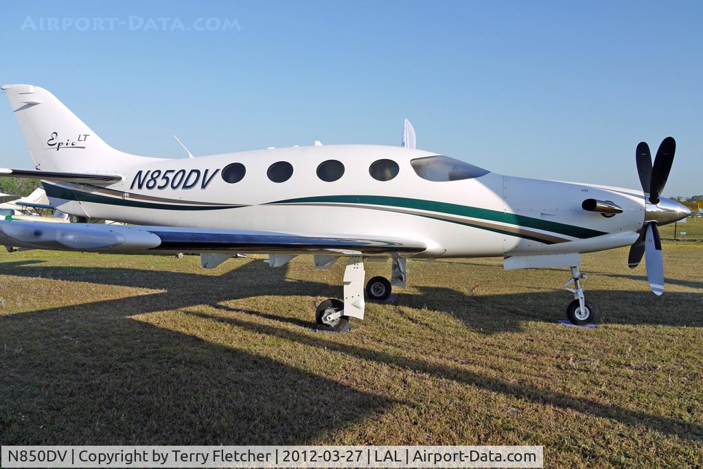 N850DV, 2011 AIR Epic LT C/N 031, Static exhibit at 2012 Sun N Fun