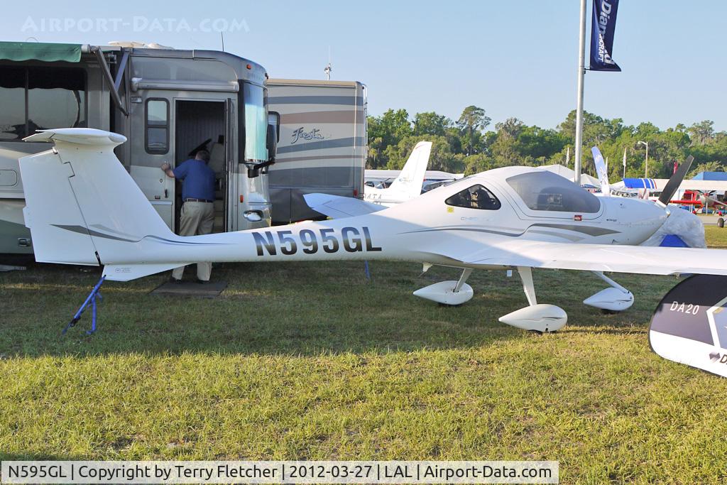 N595GL, Diamond DA-20C-1 Eclipse C/N C0595, Static Exhibit at 2012 Sun N Fun