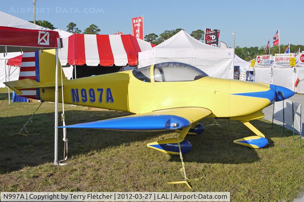 N997A, 2008 Vans RV-7A C/N 71598, Static Exhibit at 2012 Sun N Fun