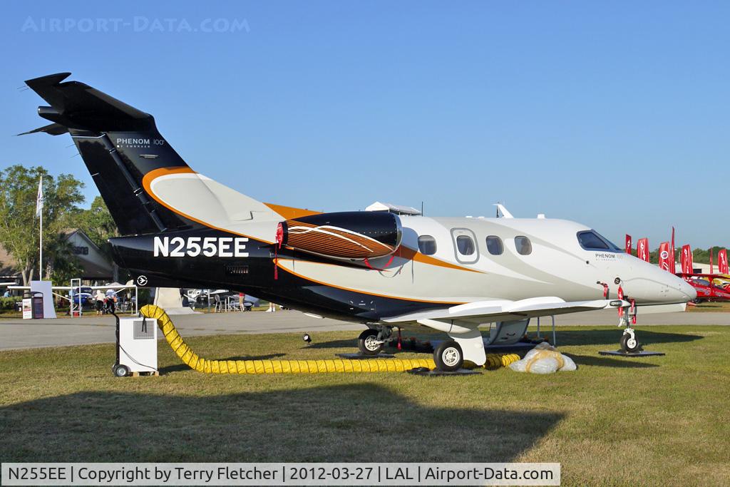 N255EE, 2012 Embraer EMB-500 Phenom 100 C/N 50000255, Static exhibit at 2012 Sun N Fun