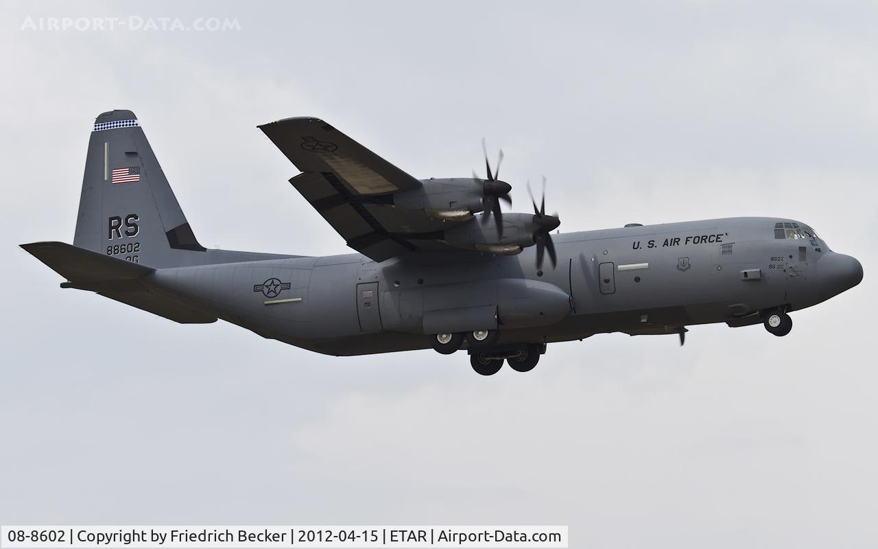 08-8602, 2008 Lockheed Martin C-130J-30 Super Hercules C/N 382-5611, on final RW08