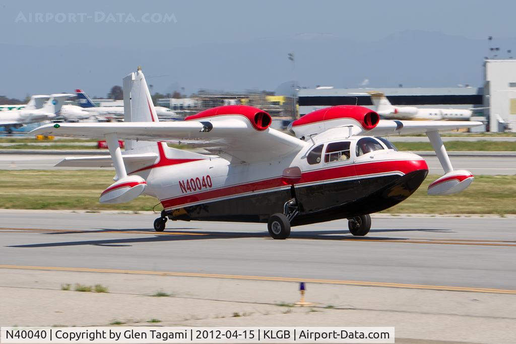 N40040, 1959 Piaggio P.136-L2 C/N 239, Departing LGB.