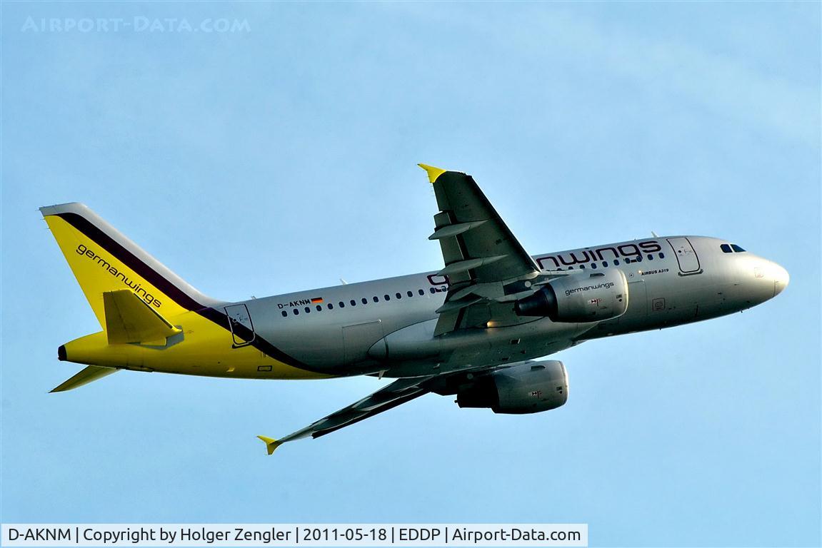 D-AKNM, 1999 Airbus A319-112 C/N 1089, Leaving LEJ for a short jump to Stuttgart....