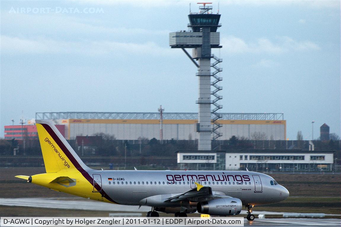 D-AGWG, 2007 Airbus A319-132 C/N 3193, Full throttle on wet rwy 26R...