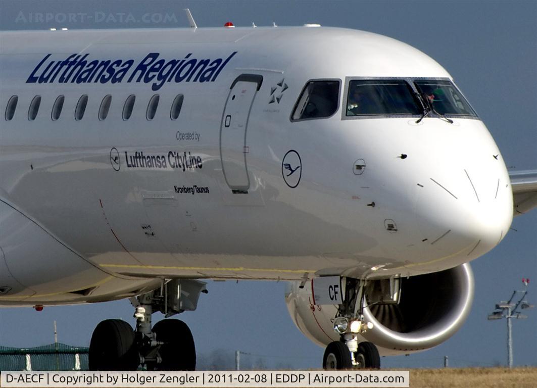 D-AECF, 2010 Embraer 190LR (ERJ-190-100LR) C/N 19000359, Rolling down taxiway to parking position on apron 1 west.....