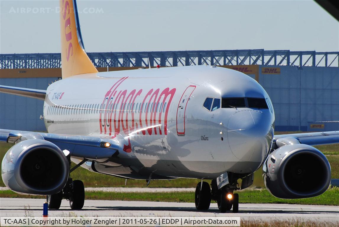 TC-AAS, 2010 Boeing 737-82R C/N 40871, Turning into A1 for taxi and take-off on rwy 08L....