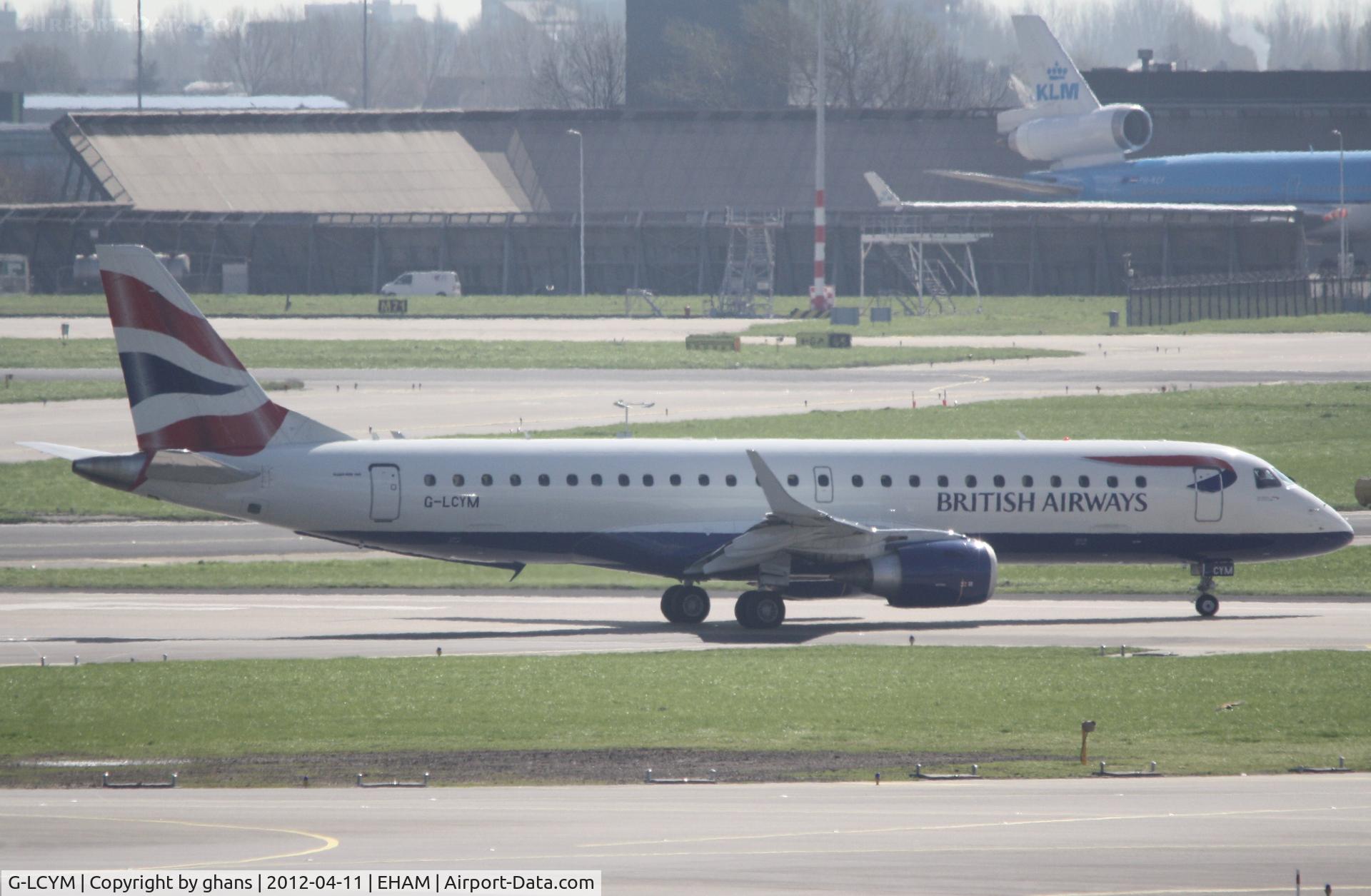 G-LCYM, 2010 Embraer 190SR (ERJ-190-100SR) C/N 19000351, Holding rw24