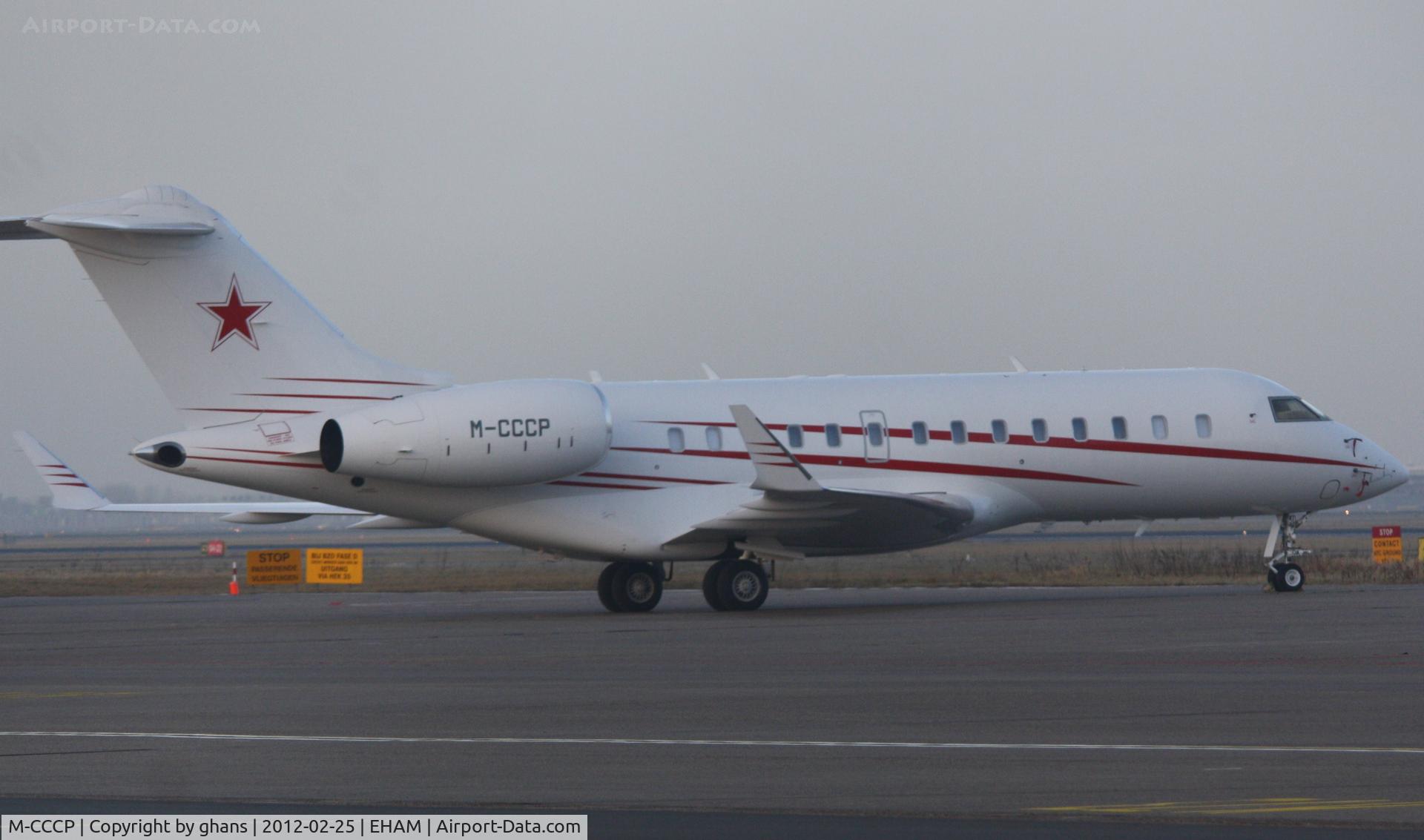 M-CCCP, 2010 Bombardier Global 5000 (BD-700-1A11) C/N 9418, Parked @ SPL-East