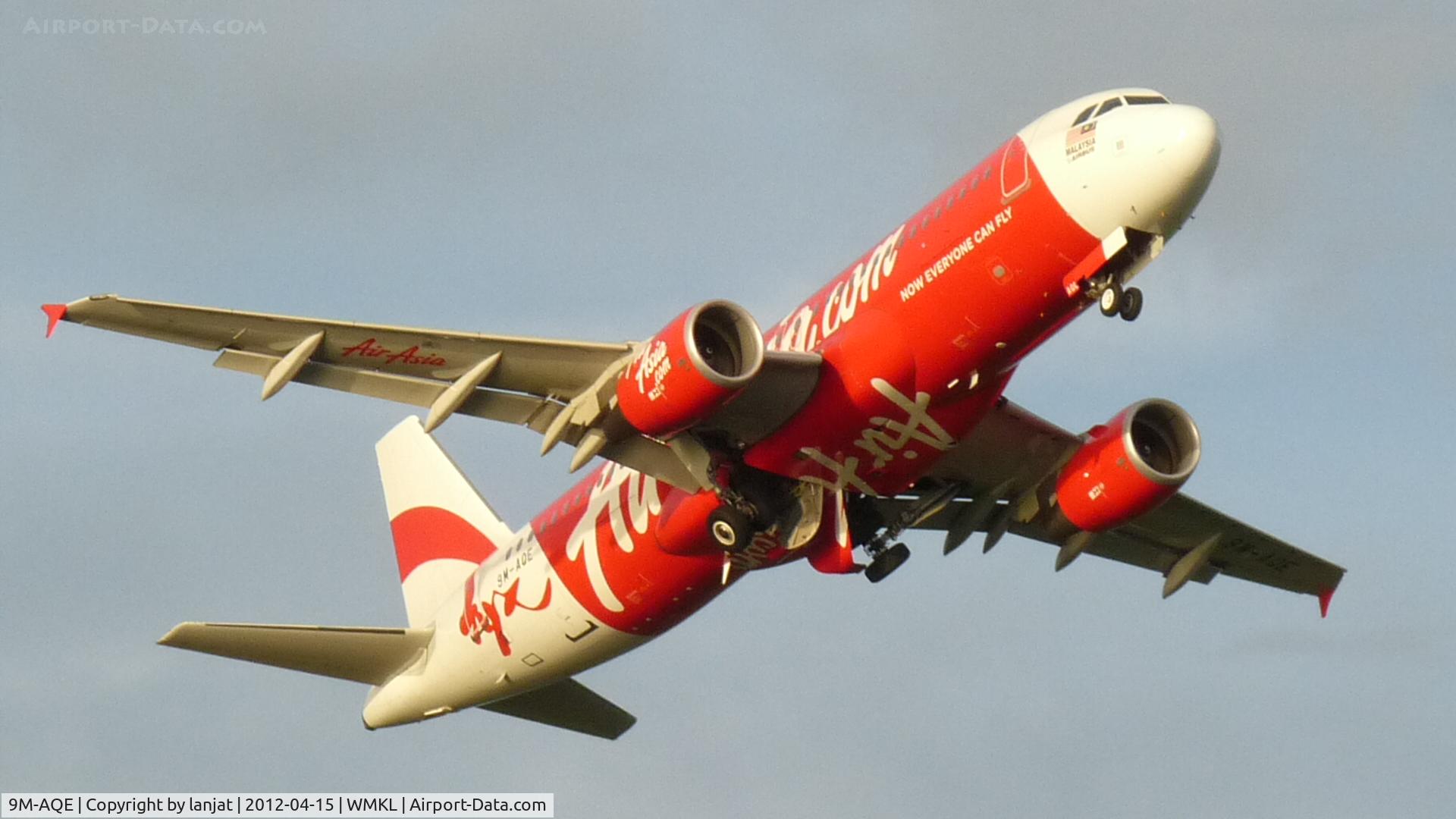 9M-AQE, 1993 Airbus A320-212 C/N 0419, Evening Take off