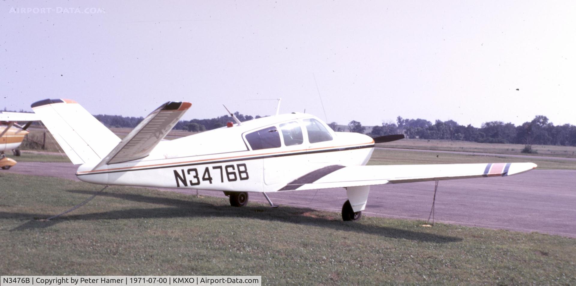 N3476B, Beech 35 Bonanza C/N D3702, Monticello IA