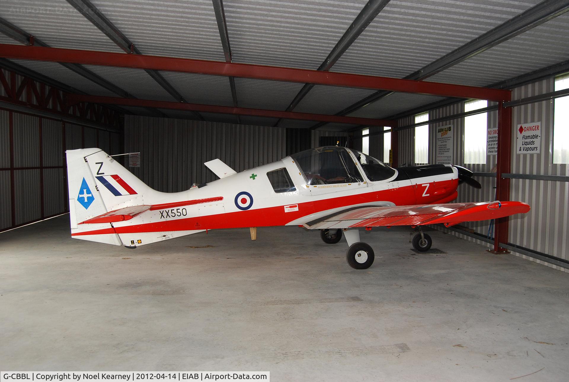 G-CBBL, 1973 Scottish Aviation Bulldog T.1 C/N BH120/243, Inthe hanger at Abbeyshrule airfield