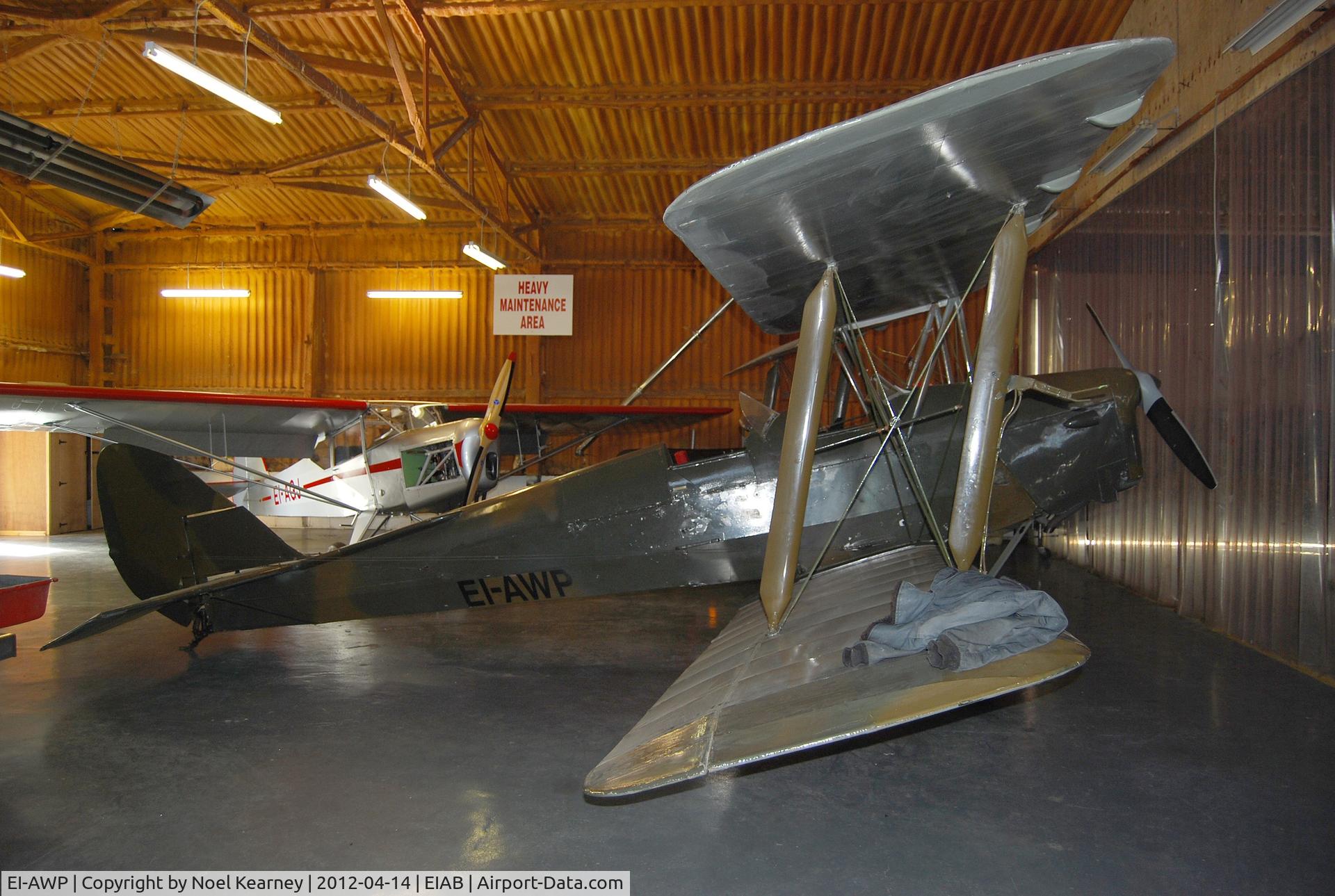 EI-AWP, 1943 De Havilland DH-82A Tiger Moth II C/N 85931, In the hanger at Abbeyshrule airfield.