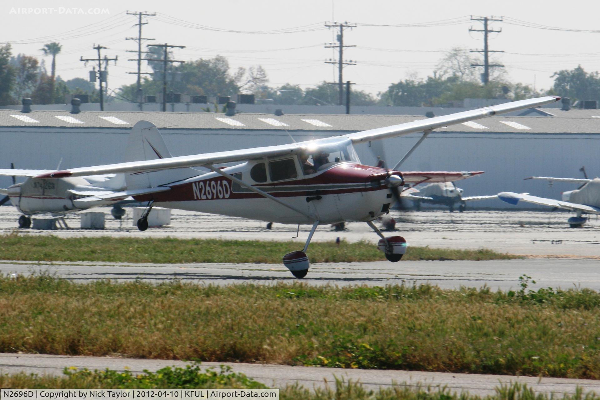 N2696D, 1952 Cessna 170B C/N 20848, Departing 24 with a cross wind