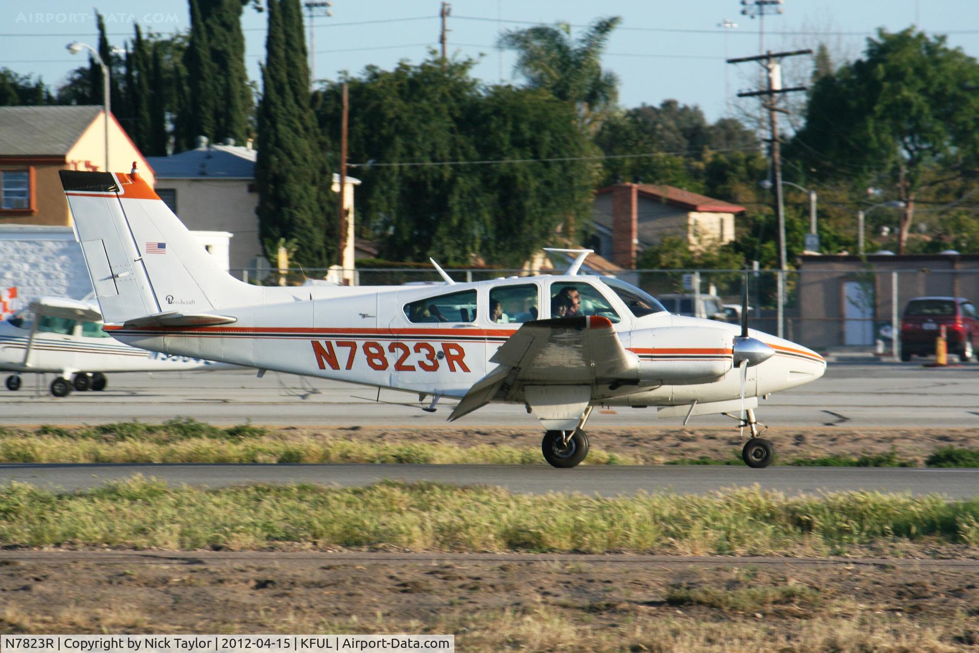 N7823R, 1968 Beech 95-B55 (T42A) Baron C/N TC-1197, Landing roll 24