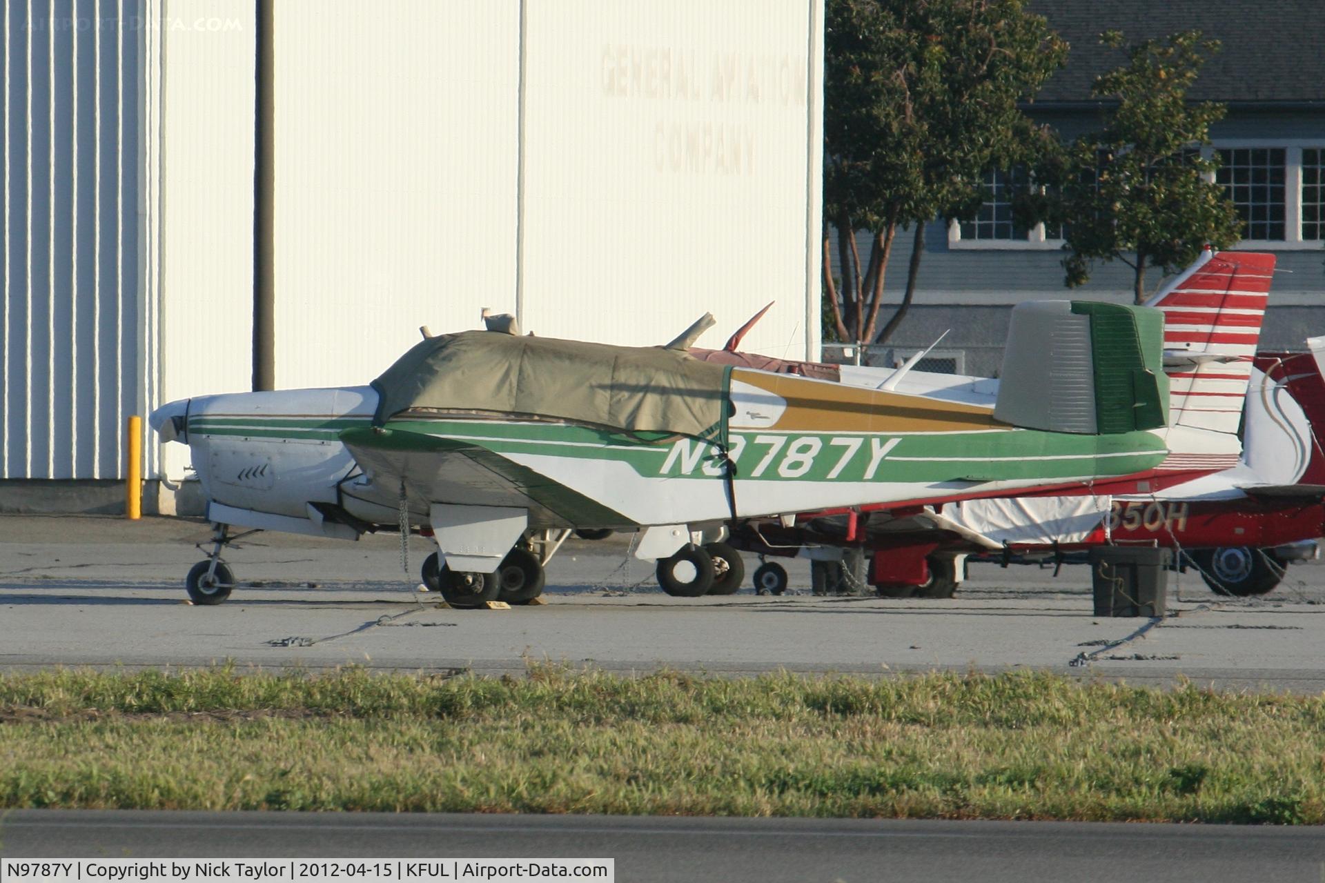 N9787Y, 1963 Beech P35 Bonanza C/N D-7235, Parked at Fullerton
