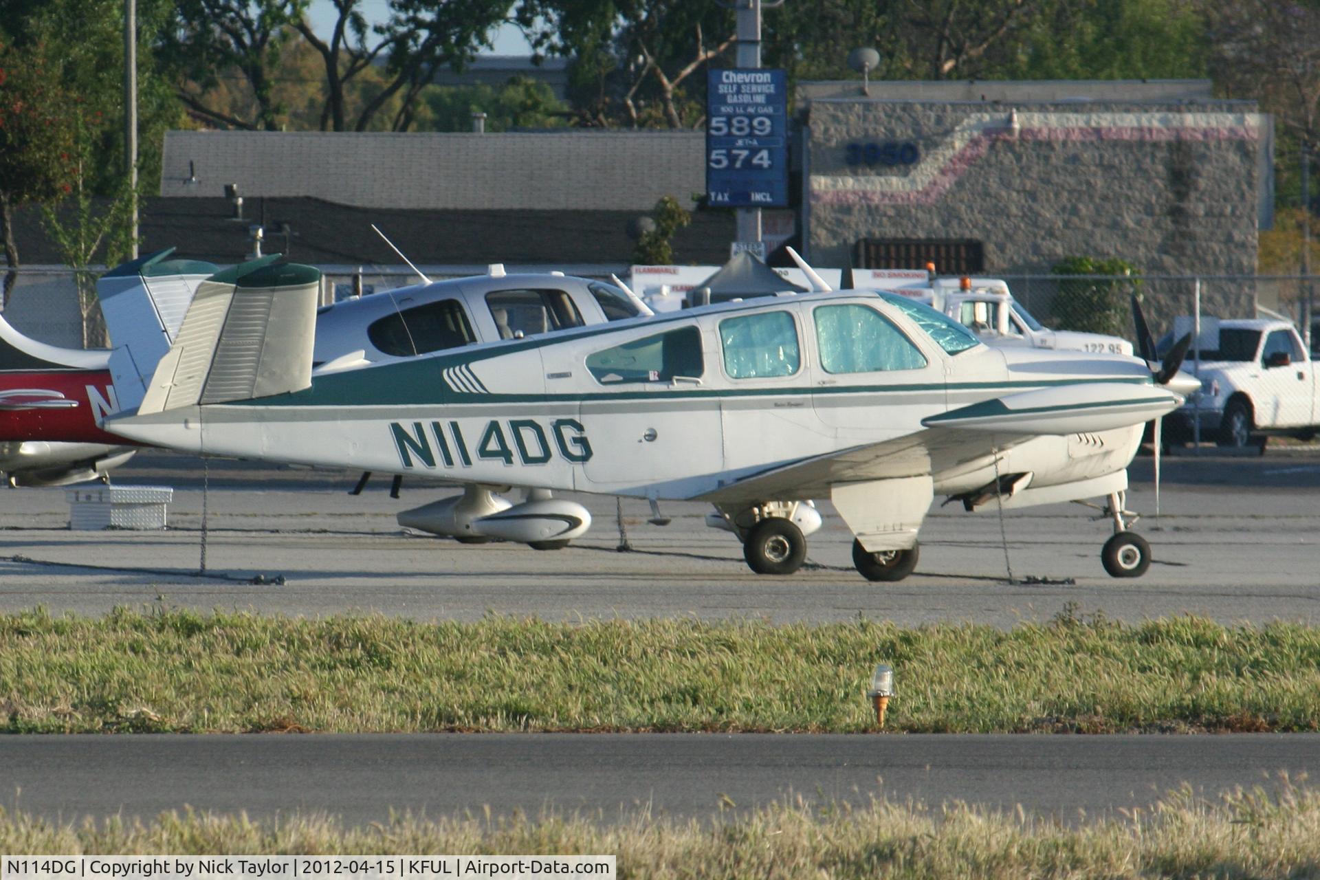 N114DG, 1975 Beech V35B Bonanza C/N D-9801, Parked at Fullerton