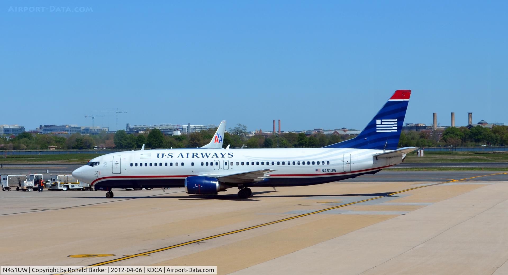 N451UW, 1990 Boeing 737-4B7 C/N 24934, DCA, VA