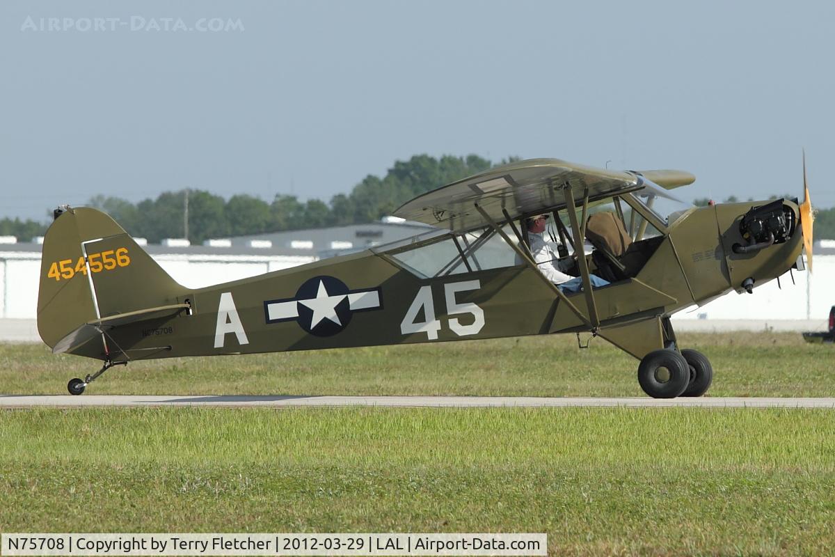 N75708, 1945 Piper J3C-65 Cub Cub C/N 13296, 1945 Piper J3C-65, c/n: 13296 at 2012 Sun N Fun