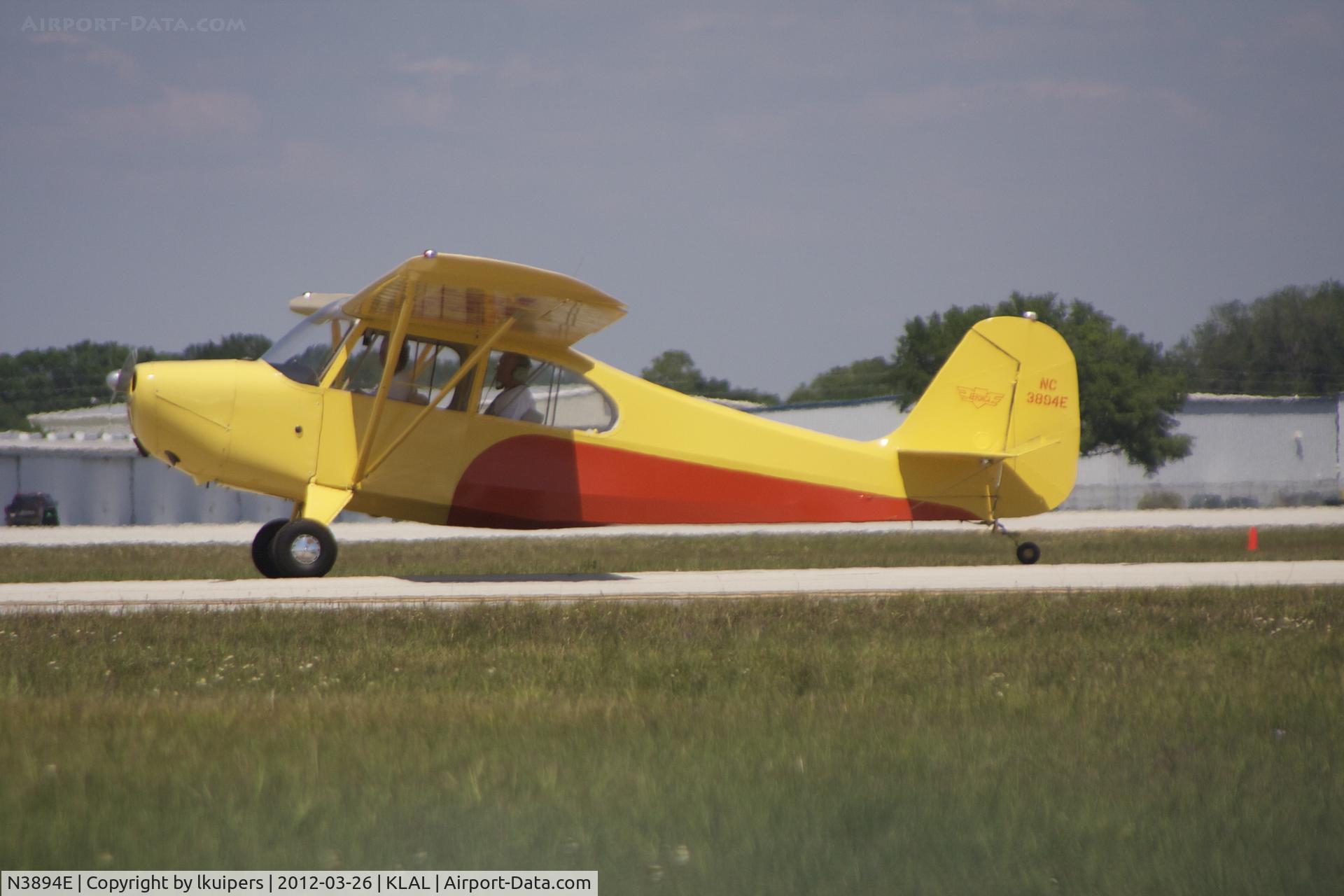 N3894E, 1947 Champion 7AC C/N 7AC-7111, Arriving at Sun 'N Fun 2012