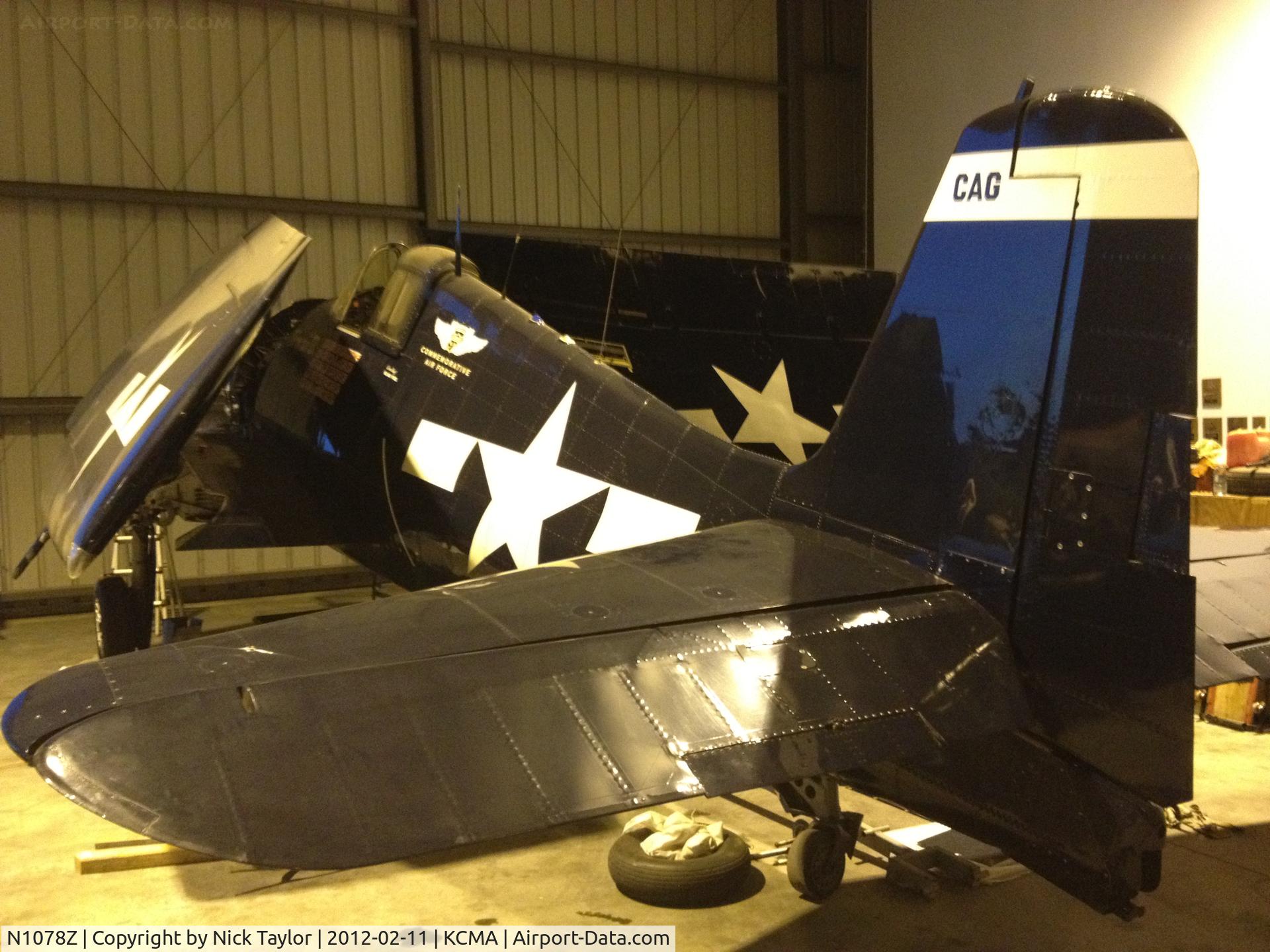 N1078Z, 1963 Grumman F6F-5 Hellcat C/N 27354801-66, Hellcat with folded wings