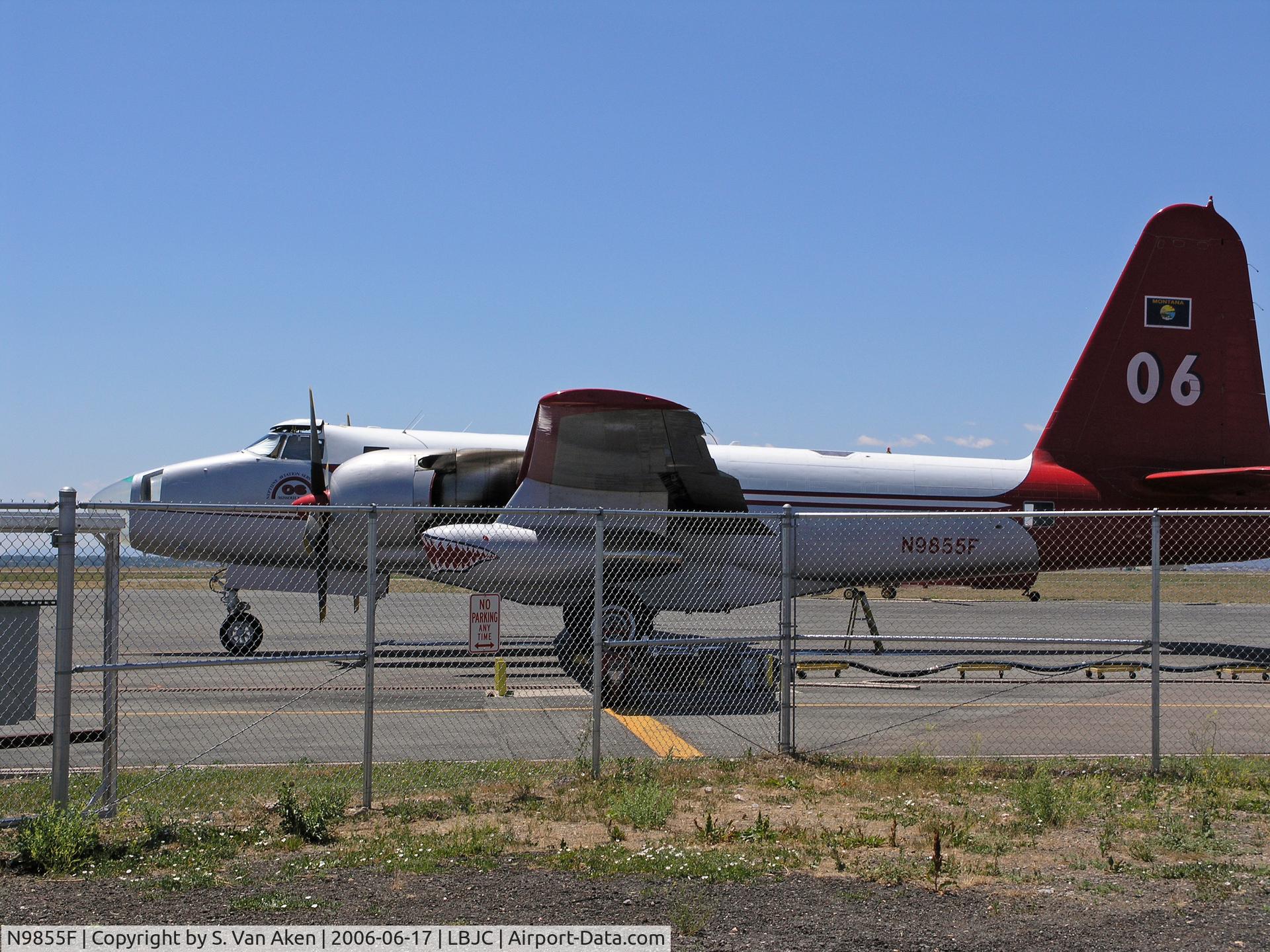 N9855F, 1954 Lockheed P2V-5F Neptune C/N 426-5326, at tanker base, spring 2006