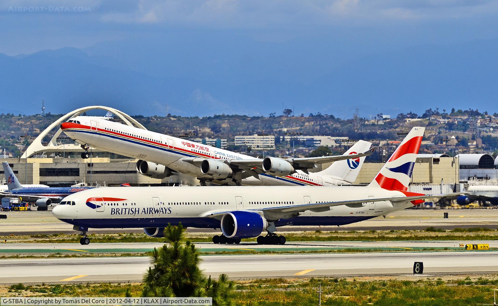G-STBA, 2010 Boeing 777-336/ER C/N 40542, G-STBA British Airways Boeing 777-336/ER (cn 40543/995)

B-6050 China Eastern Airlines Airbus A340-642 (cn 468)

Los Angeles International Airport (IATA: LAX, ICAO: KLAX, FAA LID: LAX)
TDelCoro
April 12, 2012