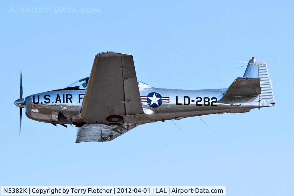 N5382K, 1951 Ryan Navion B C/N NAV-4-2282B, 1951 Ryan NAVION B, c/n: NAV-4-2282B departing 2012 Sun N Fun