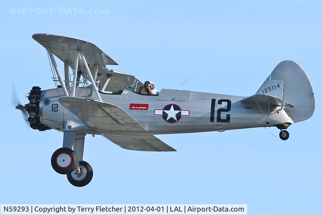 N59293, 1942 Boeing B75N1 C/N 75-3221, 1942 Boeing B75N1, c/n: 75-3221 departing 2012 Sun N Fun