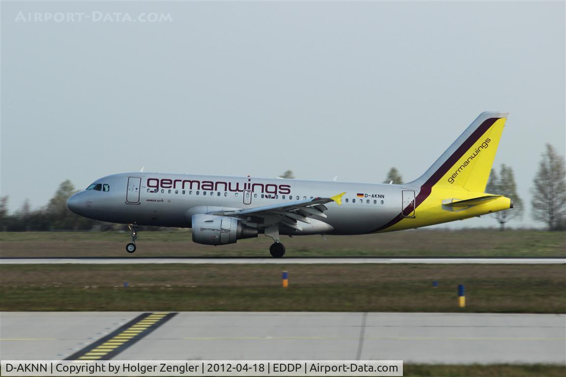D-AKNN, 1999 Airbus A319-112 C/N 1136, From Stuttgart down to LEJ: Germanwing´s morning shuttle on rwy 26R....