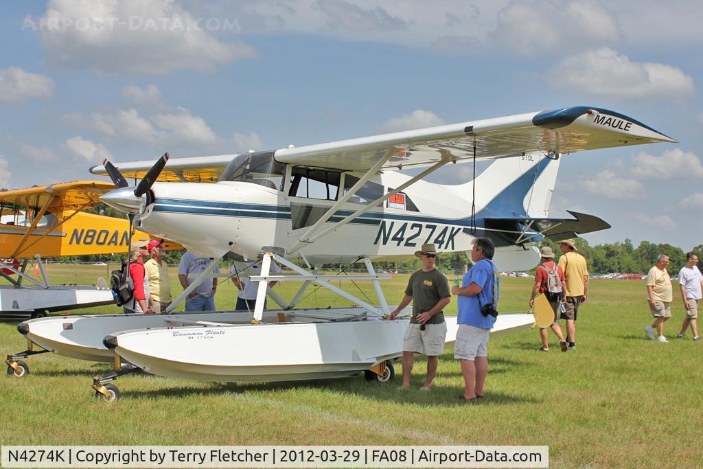 N4274K, 1999 Maule M-7-260C Orion C/N 30008C, at 2012 Sun N Fun Splash-In at Lake Agnes