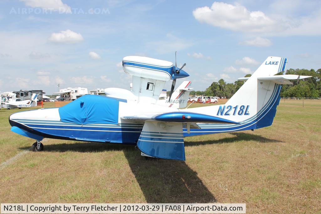 N218L, Aerofab Inc Lake LA-250 C/N 68, at 2012 Sun N Fun Splash-In at Lake Agnes