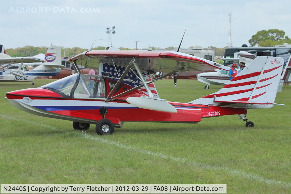 N2440S, 1998 Progressive Aerodyne Searey C/N 1MK162, at 2012 Sun N Fun Splash-In at Lake Agnes