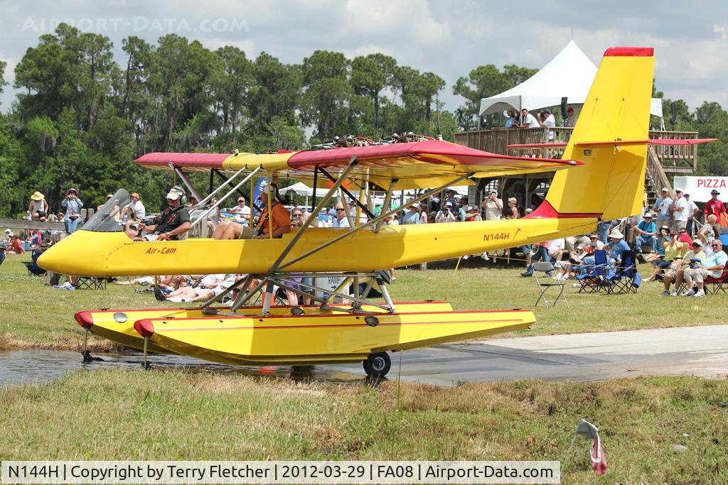 N144H, Leza-Lockwood Air Cam C/N AC135, at 2012 Sun N Fun Splash-In at Lake Agnes