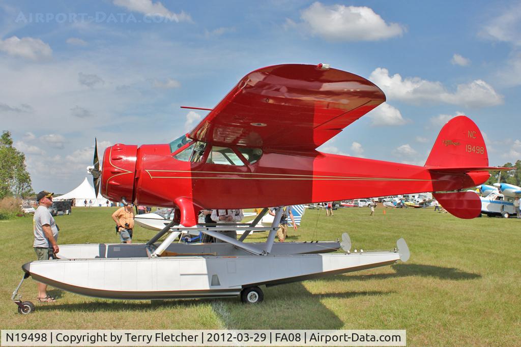 N19498, 1939 Cessna C-165 Airmaster C/N 467, at 2012 Sun N Fun Splash-In at Lake Agnes