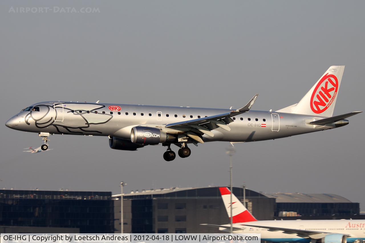 OE-IHG, 2011 Embraer 190LR (ERJ-190-100LR) C/N 19000435, HG8543 Sofia - Vienna