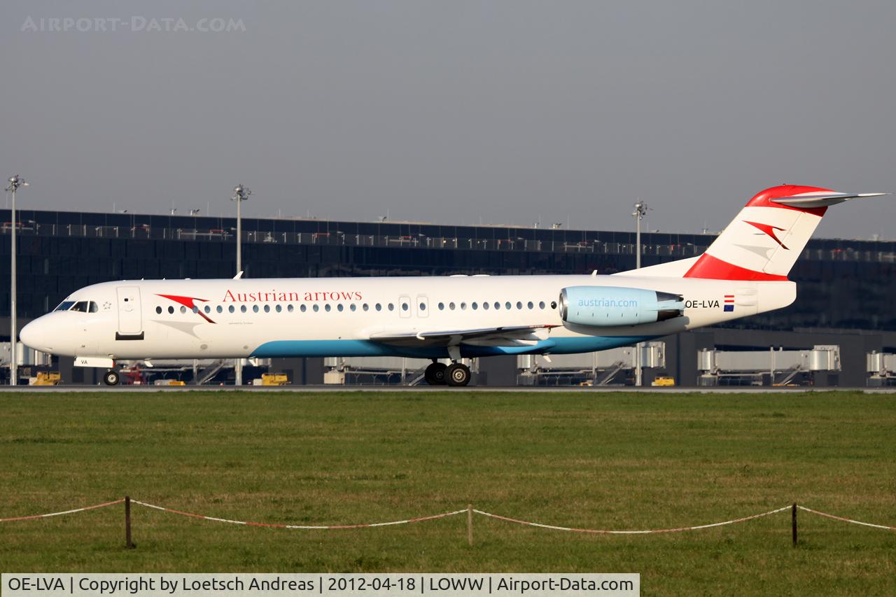 OE-LVA, 1994 Fokker 100 (F-28-0100) C/N 11490, OS805 Vienna - Sofia
