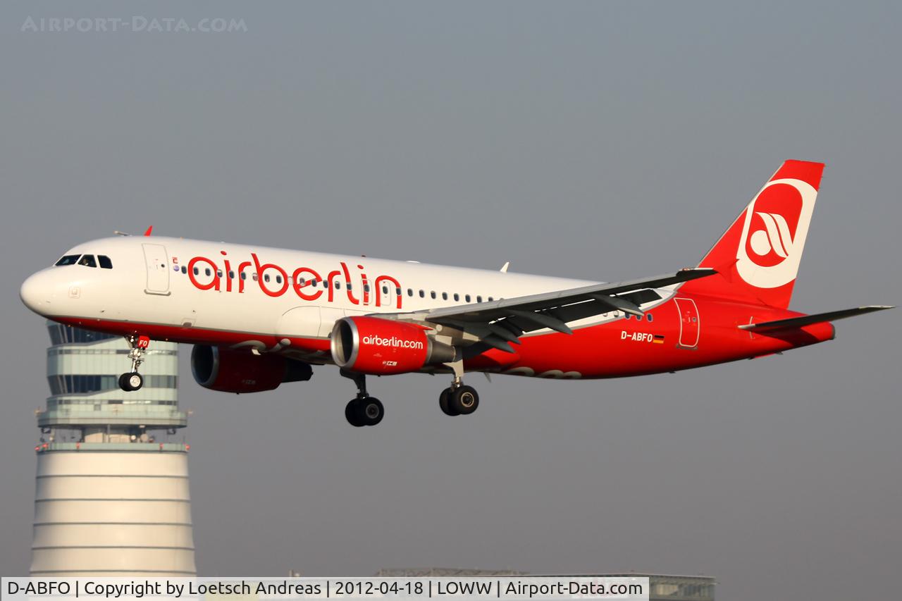 D-ABFO, 2010 Airbus A320-214 C/N 4564, as AB8274 Berlin Tegel - Vienna